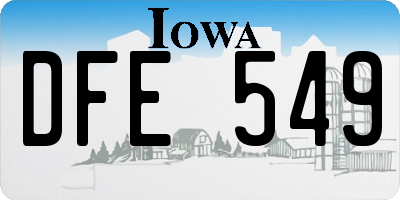 IA license plate DFE549