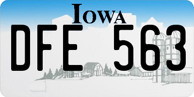 IA license plate DFE563