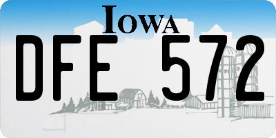 IA license plate DFE572
