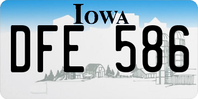 IA license plate DFE586