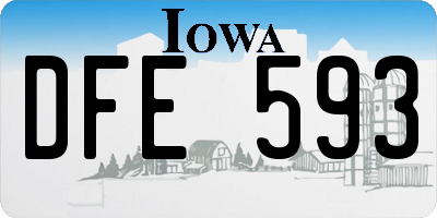 IA license plate DFE593