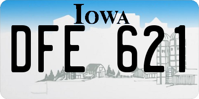 IA license plate DFE621