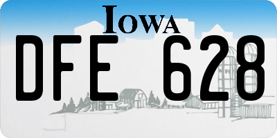 IA license plate DFE628