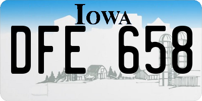 IA license plate DFE658