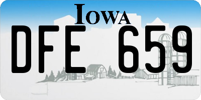 IA license plate DFE659