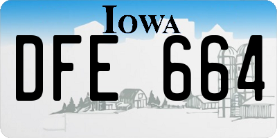 IA license plate DFE664