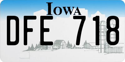 IA license plate DFE718