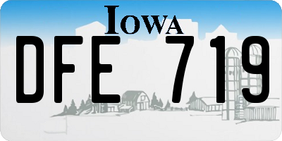 IA license plate DFE719