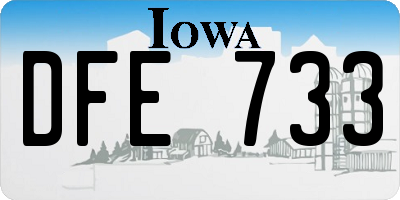 IA license plate DFE733