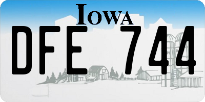 IA license plate DFE744