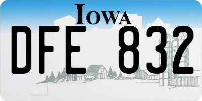 IA license plate DFE832