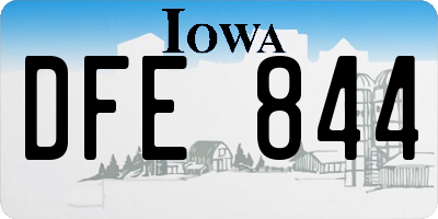 IA license plate DFE844