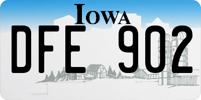 IA license plate DFE902