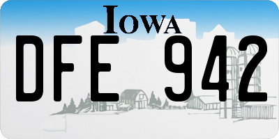 IA license plate DFE942