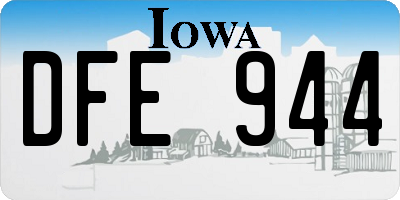 IA license plate DFE944