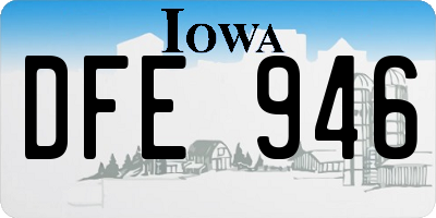 IA license plate DFE946