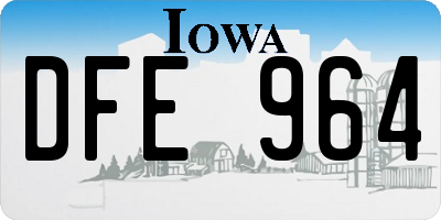 IA license plate DFE964