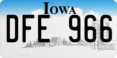 IA license plate DFE966