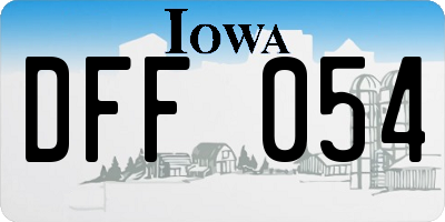 IA license plate DFF054