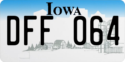 IA license plate DFF064