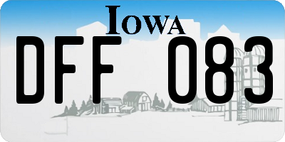 IA license plate DFF083