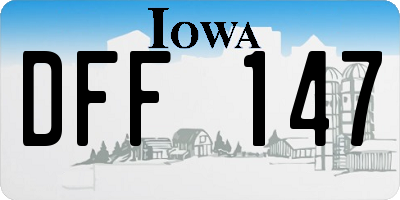 IA license plate DFF147