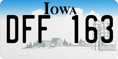 IA license plate DFF163