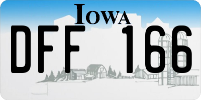 IA license plate DFF166
