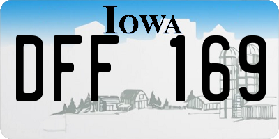 IA license plate DFF169
