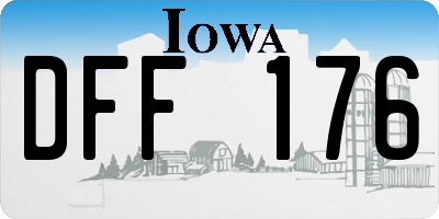 IA license plate DFF176