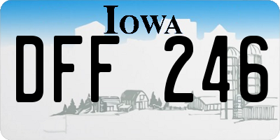 IA license plate DFF246