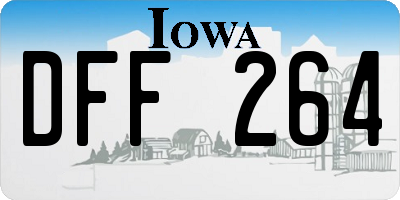 IA license plate DFF264
