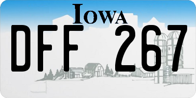 IA license plate DFF267
