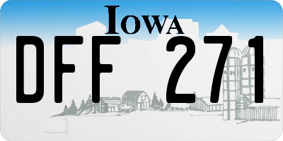 IA license plate DFF271