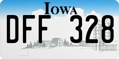 IA license plate DFF328