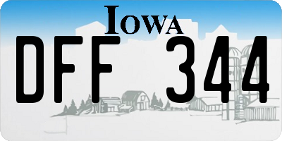 IA license plate DFF344