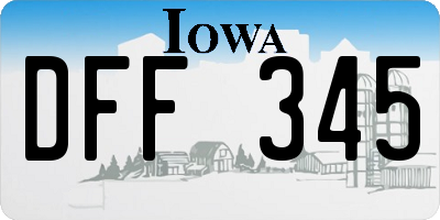 IA license plate DFF345