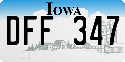 IA license plate DFF347