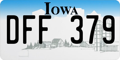 IA license plate DFF379