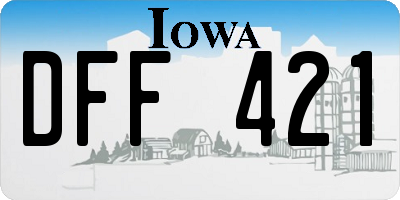IA license plate DFF421