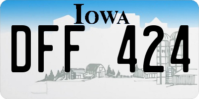 IA license plate DFF424