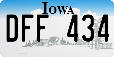 IA license plate DFF434