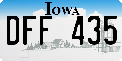 IA license plate DFF435
