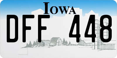 IA license plate DFF448