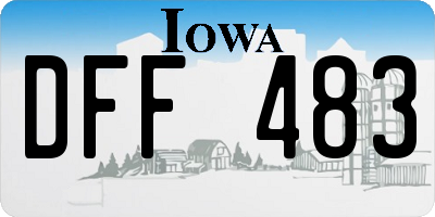 IA license plate DFF483