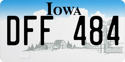 IA license plate DFF484