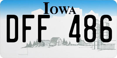 IA license plate DFF486