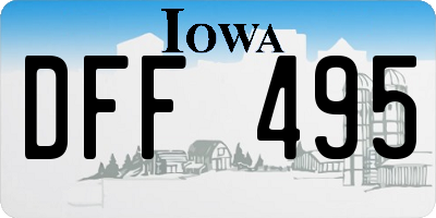 IA license plate DFF495