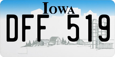 IA license plate DFF519