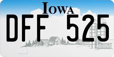 IA license plate DFF525